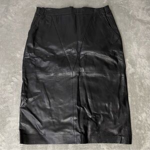 Vintage Black Leather Skirt